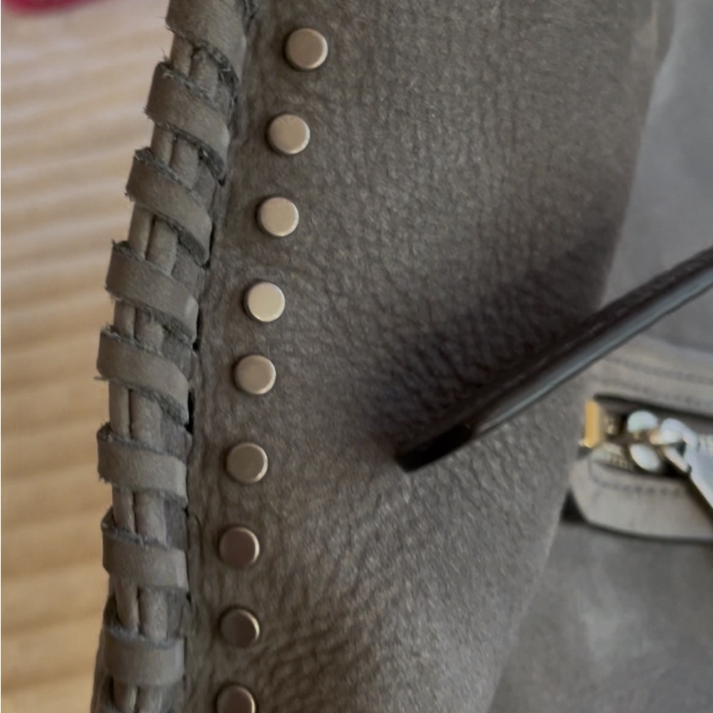 Rebecca Minkoff Gray large crossbody bag textured suede